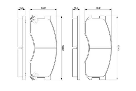 Колодки гальмівні, комплект BOSCH 0986424202