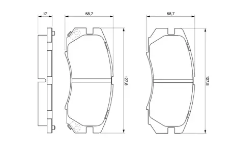 Колодки гальмівні, комплект BOSCH 0986424211
