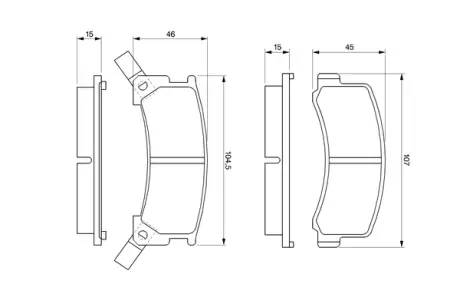 Колодки гальмівні, комплект BOSCH 0986424239