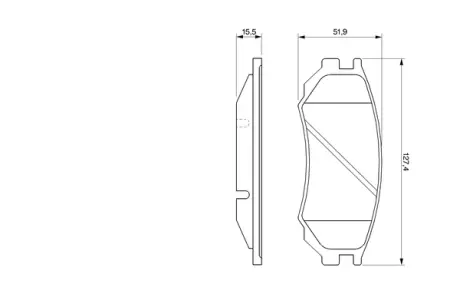 Колодки гальмівні, комплект BOSCH 0986424254
