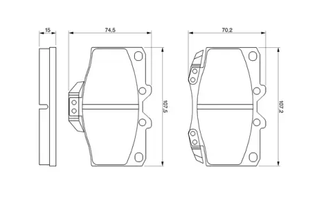 Колодки тормозные, комплект BOSCH 0986424269
