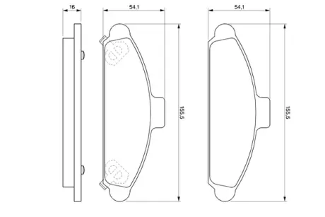 Колодки гальмівні, комплект BOSCH 0986424330