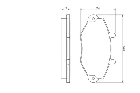 Колодки тормозные, комплект BOSCH 0986424492