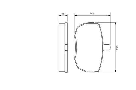 Колодки гальмівні, комплект BOSCH 0986424567