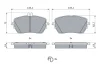 Комплект гальмівних колодок передн, MERCEDES A (V177), A (W177), B SPORTS TOURER (W247), CLA (C118), CLA SHOOTING BRAKE (X118), GLA (H247), GLB (X247) 1.3-2.0H 03.18- BOSCH 0986424887 (фото 5)