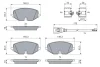Комплект гальмівних колодок передн, AUDI A3, A3 ALLSTREET CUPRA LEON, LEON SPORTSTOURER SEAT LEON, LEON SPORTSTOURER SKODA OCTAVIA IV VW CADDY CALIFORNIA V CAMPER, CADDY V 1.0-2.5 07.19- BOSCH 0986460072 (фото 5)
