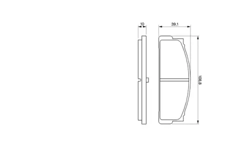 Комплект тормозных колодок, дисковый тормоз BOSCH 0986460741