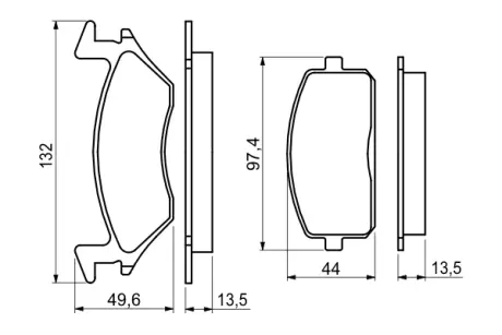 Комплект тормозных колодок, дисковый тормоз BOSCH 0986460985