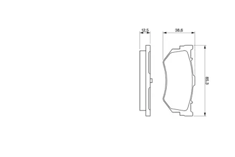 Комплект тормозных колодок, дисковый тормоз BOSCH 0986460992