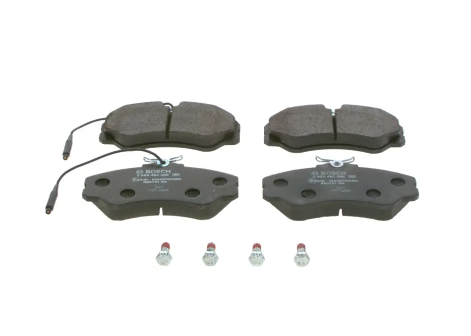 Комплект тормозных колодок, дисковый тормоз BOSCH 0986460998 (фото 1)