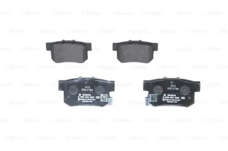 Комплект тормозных колодок, дисковый тормоз BOSCH 0986461006