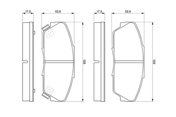 Комплект тормозных колодок, дисковый тормоз BOSCH 0986461125 (фото 1)