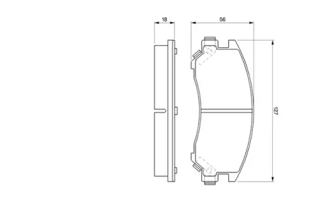 Комплект тормозных колодок, дисковый тормоз BOSCH 0986461134