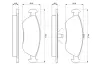Комплект тормозных колодок, дисковый тормоз BOSCH 0986461137 (фото 1)