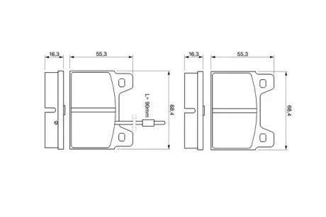 Комплект тормозных колодок, дисковый тормоз BOSCH 0986462532