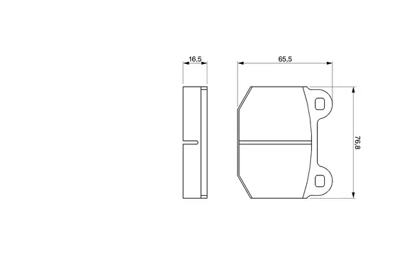Комплект тормозных колодок, дисковый тормоз BOSCH 0986463232 (фото 1)