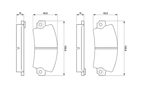 Комплект тормозных колодок, дисковый тормоз BOSCH 0986463473
