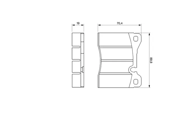 Комплект тормозных колодок, дисковый тормоз BOSCH 0986464372 (фото 1)