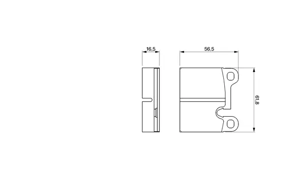 Комплект тормозных колодок, дисковый тормоз BOSCH 0986464671 (фото 1)