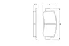 Комплект тормозных колодок, дисковый тормоз BOSCH 0986465111 (фото 1)