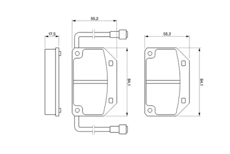 Комплект тормозных колодок, дисковый тормоз BOSCH 0986465733