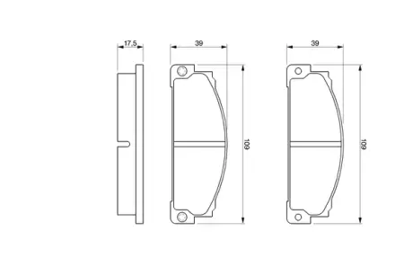 Комплект тормозных колодок, дисковый тормоз BOSCH 0986466471