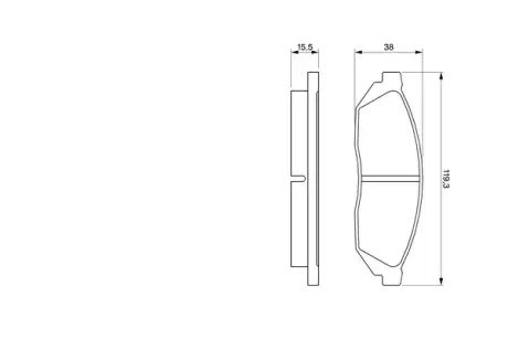 Комплект тормозных колодок, дисковый тормоз BOSCH 0986467311