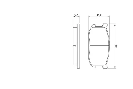 Комплект тормозных колодок, дисковый тормоз BOSCH 0986467602