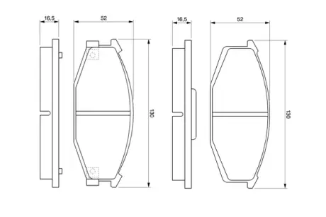 Комплект тормозных колодок, дисковый тормоз BOSCH 0986468320