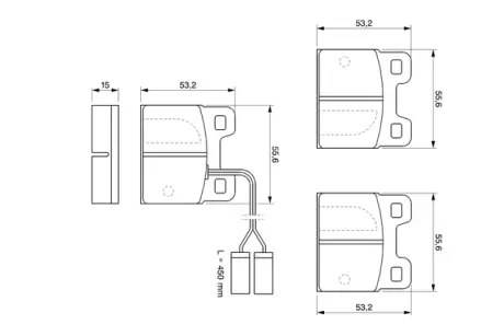 Комплект тормозных колодок, дисковый тормоз BOSCH 0986469120