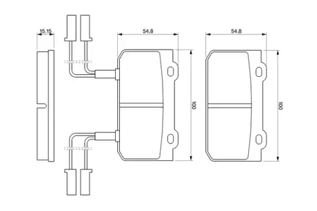 Комплект тормозных колодок, дисковый тормоз BOSCH 0986469441