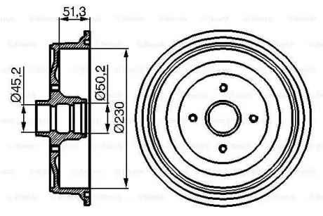 Тормозной барабан BOSCH 0986477011