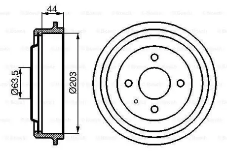 Тормозной барабан BOSCH 0986477014