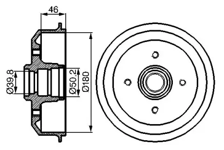 Тормозной барабан BOSCH 0986477015
