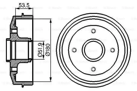 Тормозной барабан BOSCH 0986477019