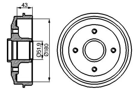 Тормозной барабан BOSCH 0986477020