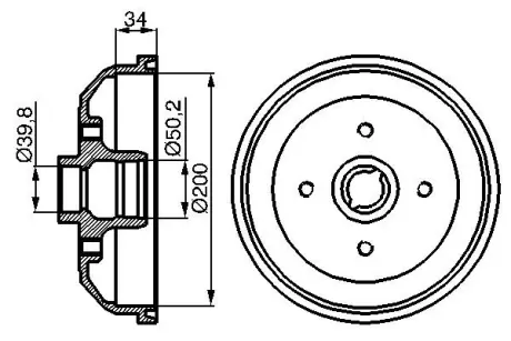 Тормозной барабан BOSCH 0986477040