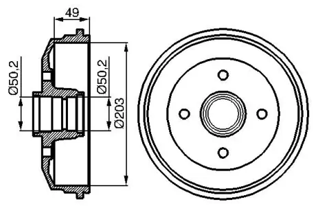 Тормозной барабан BOSCH 0986477050