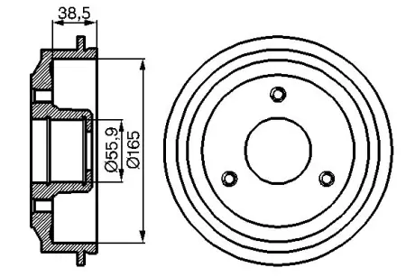 Тормозной барабан BOSCH 0986477066