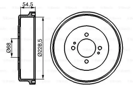 Тормозной барабан BOSCH 0986477074