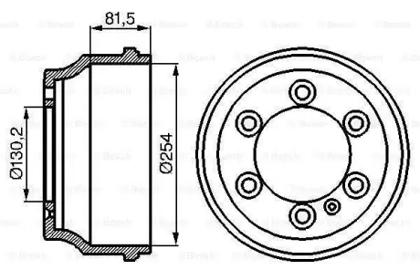Тормозной барабан BOSCH 0986477085