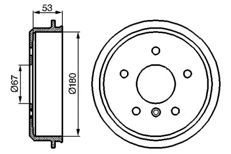 Тормозной барабан BOSCH 0986477096
