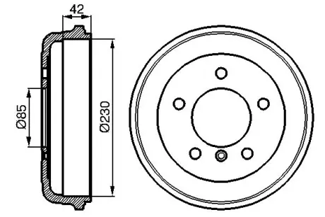 Тормозной барабан BOSCH 0986477101
