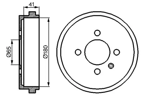 Тормозной барабан BOSCH 0986477105