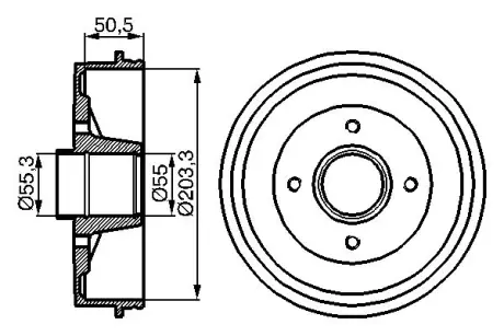 Тормозной барабан BOSCH 0986477108