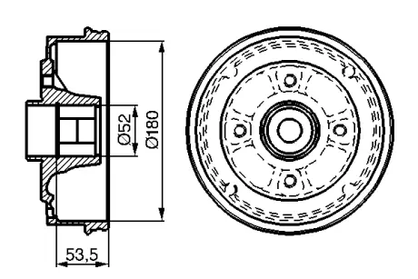 Тормозной барабан BOSCH 0986477112