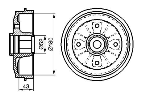 Тормозной барабан BOSCH 0986477114