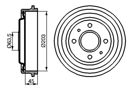 Тормозной барабан BOSCH 0986477115