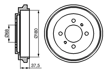 Тормозной барабан BOSCH 0986477119