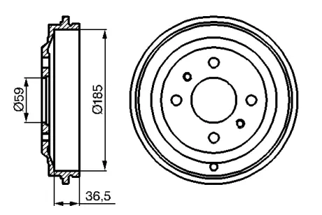 Тормозной барабан BOSCH 0986477125